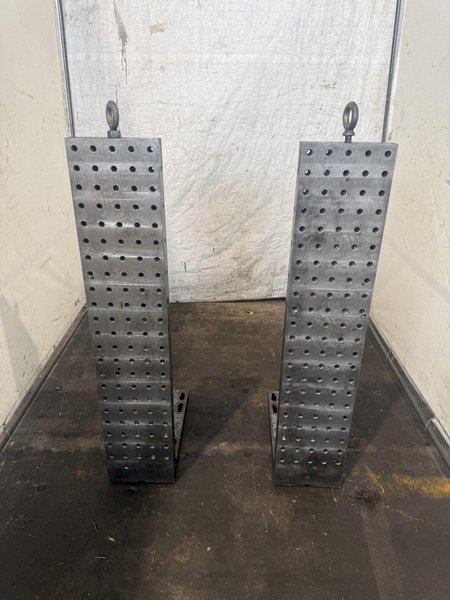 10" WIDE X 48" TALL X 20" DEEP DRILLED AND TAPPED ANGLE PLATE SET. STOCK # 0222726