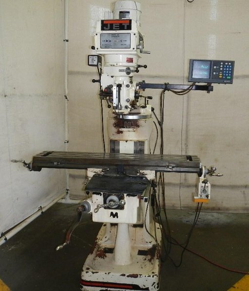 9&quot; x 49&quot; JET Vertical Milling Machine Model JTM-4VS,  3 HP