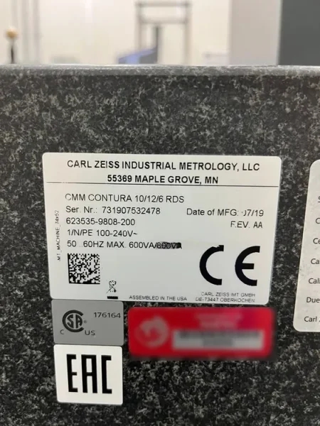 2019 ZEISS Contura G3 10.12.6 RDS | Coordinate Measuring Machines