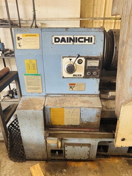 157.5″ Dainichi DL75x400 Engine Lathe, 1996 – Fanuc CNC Control, Tailstock, Steady Rests