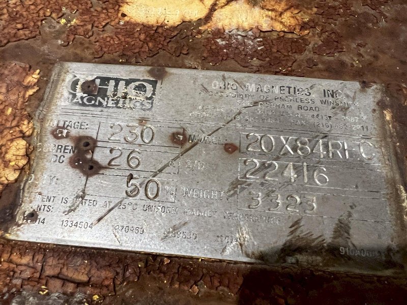 53 TON (107,500 LBS) BUSHMAN MODEL #MT420 TELESCOPING MAGNETIC LIFTING SPREADER BEAM  W/ OHIO MAGNETICS DIESEL GENERATOR: STOCK #20419