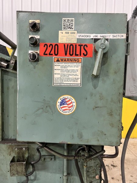 12,000 LB X 18&quot; W X .25&quot; FEED LEASE MODEL #FLCC-1860-P10 REVERSE LOOP COIL CRADLE STRAIGHTENER: STOCK 21163