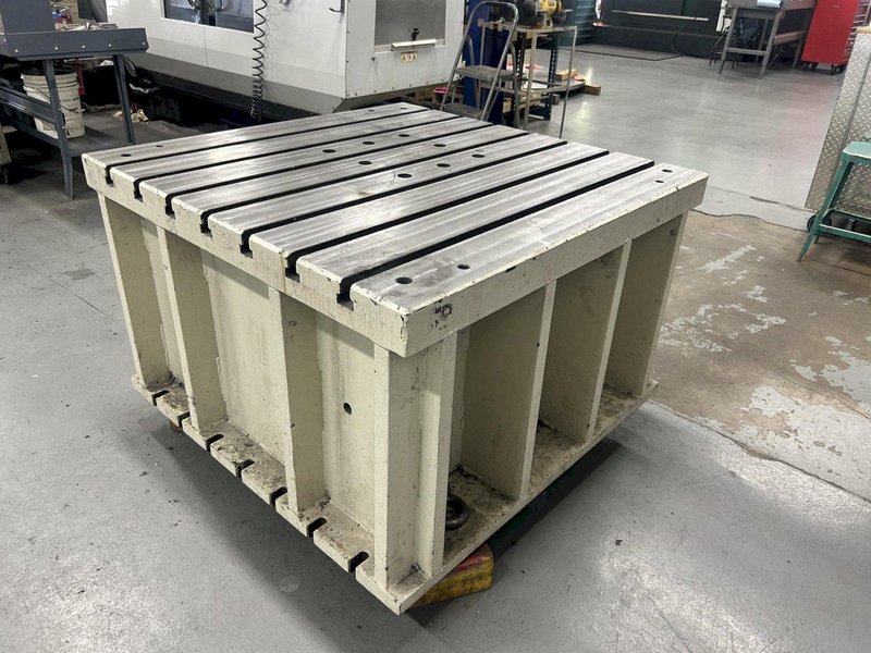 48" x 48" x 30" HIGH T SLOT RISER PLATE WORK HOLDING FIXTURE BOX TABLE : YOBRO #26298