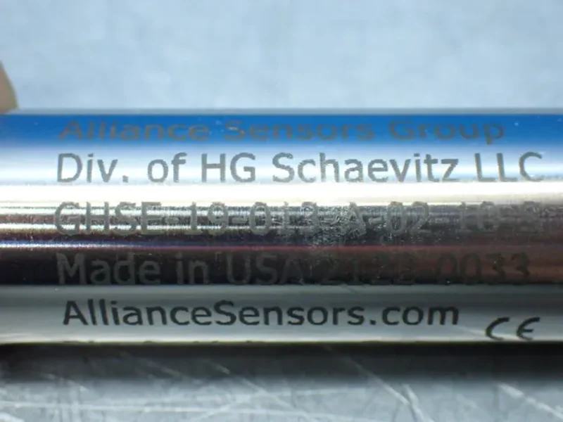 ALLIANCE SENSORS GROUP 2 LINEAR VARIABLE INDUCTIVE TRANSDUCER POSITION SENSORS  -  GHSE-19-013-A-02-10-S