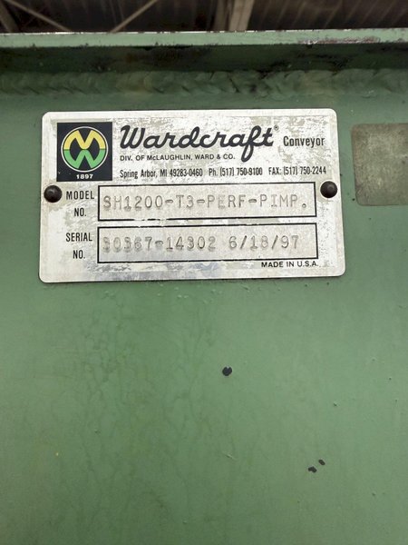 16' X 12" WARDCRAFT CHIP CONVEYOR. STOCK # 0217326.