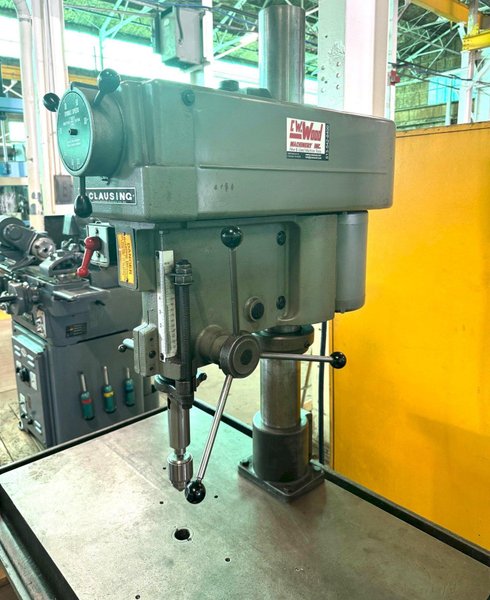 20&quot; Clausing Single Spindle Drill, V-Speed 150-2000 RPM, 24&quot; x 40&quot; Tbl., 3 MT, 1.5 HP