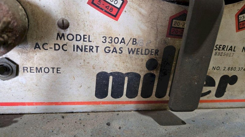 MILLER 330A/BSP AC-DC INERT GAS WELDER USED