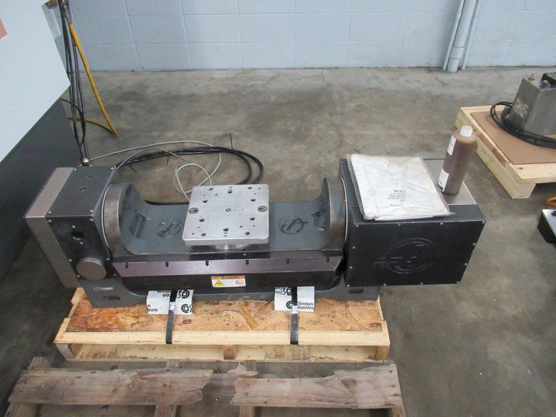 Haas VM-3 5-Axis CNC Vertical Machining Center, Haas TR-210 Trunnion, 40 Station Tool Changer, Probing, 300 PSI TSC, Chip Auger
