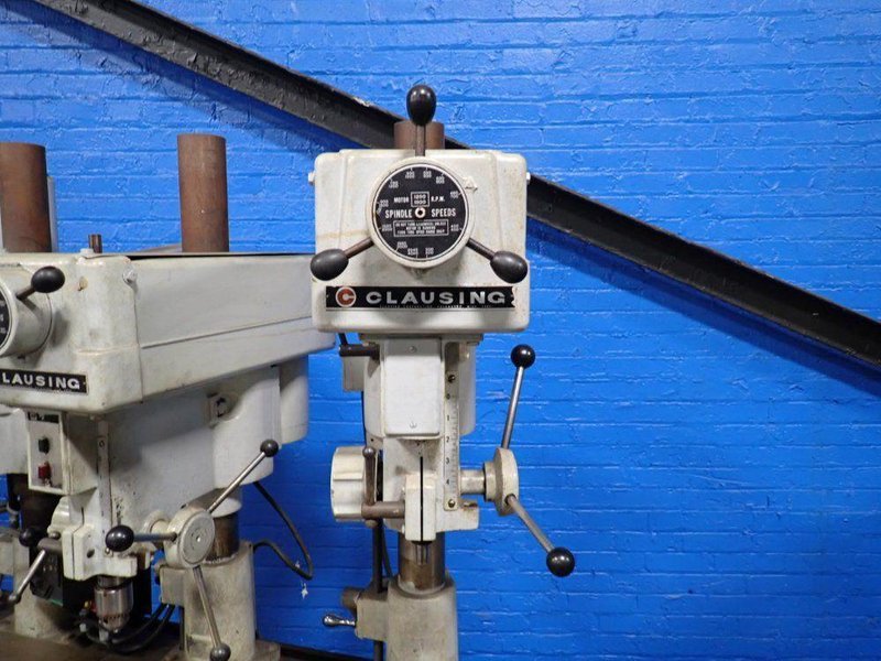CLAUSING 14" 4 HEAD DRILL PRESS STATION  -  1666