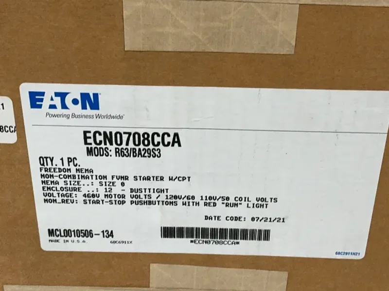 Eaton Non-combination Starter - Ecn0708cca
