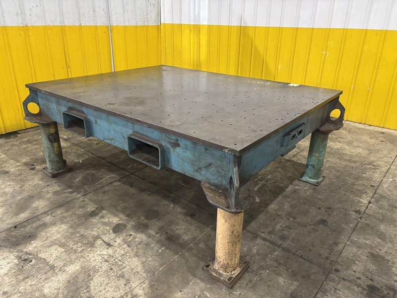 83&quot; X 64&quot; X 32&quot; HEAVY DUTY STEEL LAYOUT TABLE W/ FORKLIFT SLOTS: STOCK #23560