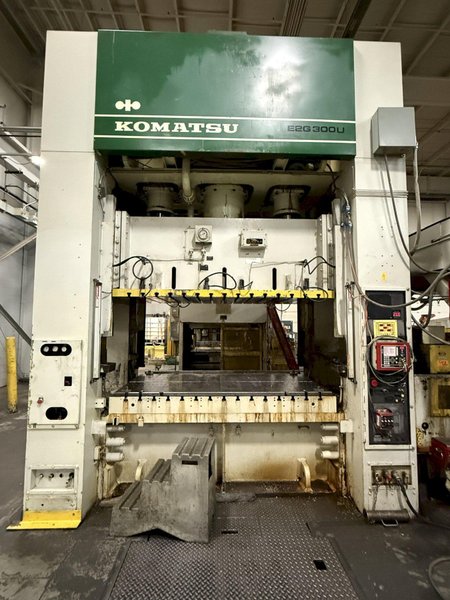 300-ton Komatsu Straight Side Mechanical Press For Sale Model #E2G-300U
