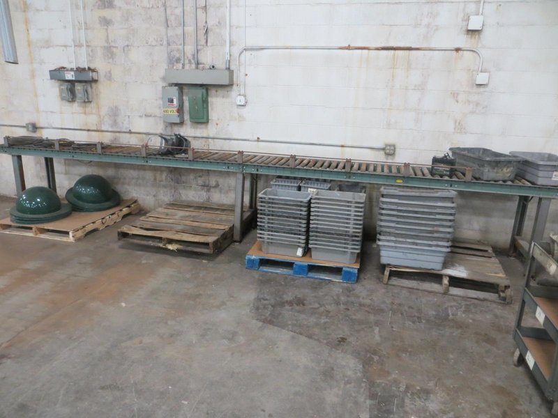 Hytrol Roller Conveyor Tables - (2) 10&#039; Long x 2&#039; Wide, Adjustable Height- Auction Item
