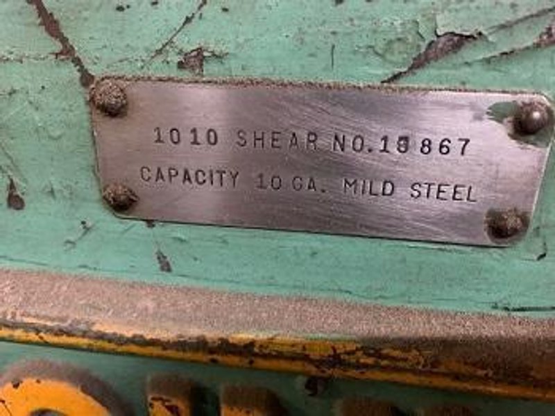 CINCINNATI 10 10 POWER SQUARING SHEAR