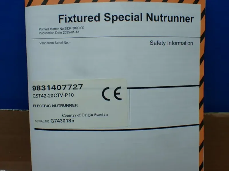 ATLAS COPCO ELECTRIC NUTRUNNER.   -  QST42-20CTV-P10
