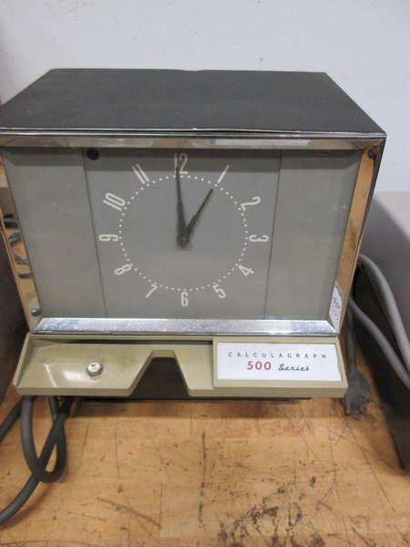 Vintage Employee Time Clock Stamp Recorders, (1) Calculagraph, (2) Stromberg, (1) Lathem- Auction Item