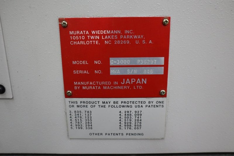Murata Wiedemann C-3000 CNC Turret Punch, F1-1250 Cell Loader, 54 Station Turret, Slug Conveyor- Auction Item