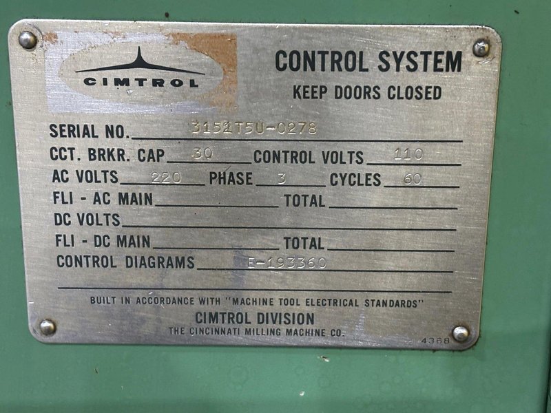 #2 CINCINNATI UNIVERSAL TOOL &amp; CUTTER GRINDER: YOBRO #24541