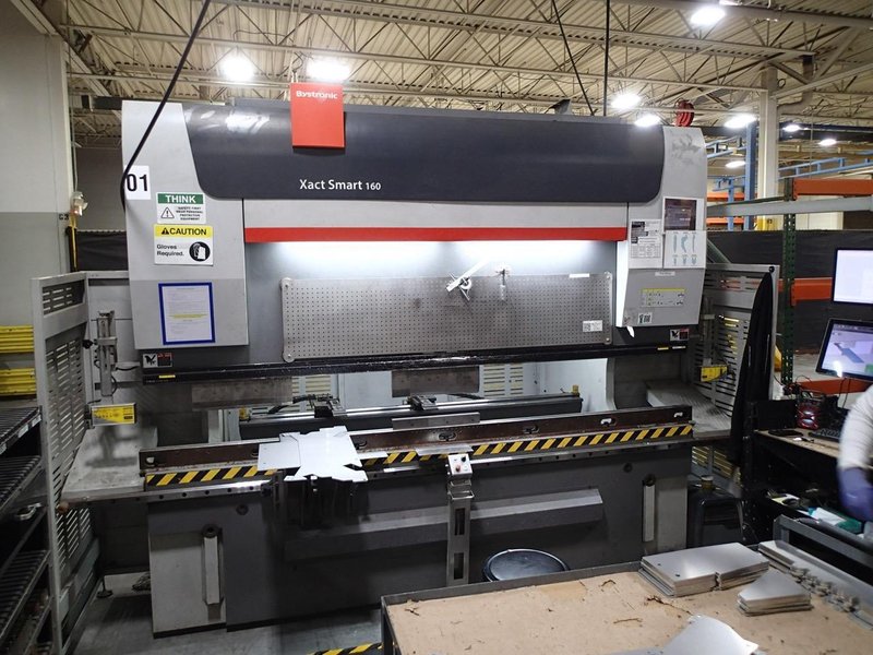 176 Ton x 10′ Bystronic Xact Smart 160 CNC Press Brake, 2017