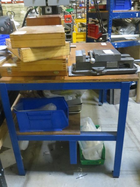 Workbench w Lower Shelf- NO Contents Except Work Light- Auction Item