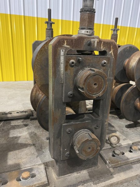 12 STAND X 3&quot; ARBOR X 20&quot; ROLLSPACE ASC RAFTED ROLLFORMER STANDS ON 3 BASES: STOCK #19936