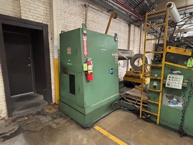 20,000 LB X 54" COE CPR-PC-20954 POWERED COIL REEL/UNCOILER WITH COIL CAR. STOCK # 0225026