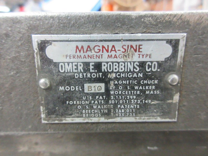 Magna-Sine Magnetic Sine Chuck- Auction Item