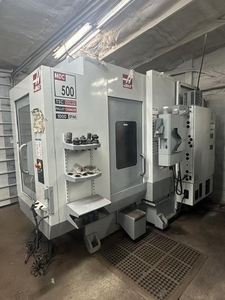 Haas MDC-500 VMC, 2007 – Thru Spindle Coolant, Pallet Changer, 1000 ipm
