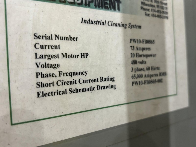 18&quot; X 15&quot; H X 4 STAGE CONTINENTAL EQUIPMENT CORP GAS HEAT STAINLESS STEEL CONVEYOR WASHER, NEW IN 2010: STOCK #21908