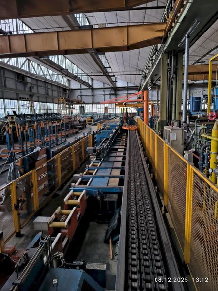 50 TON ASMAG DRAW BENCH w/INLINE SAW CUTTING, NEW 2003