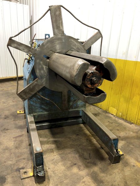 10,000 LB X 40&quot; AMERICAN STEEL LINE MOTORIZED COIL REEL UNCOILER STOCK #3185