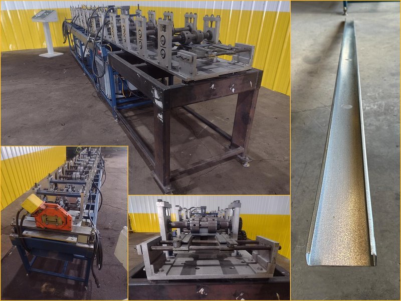 12 STAND X 10&quot; KNUDSON MODEL #KS-2468 STUD &amp; TRACK FRAMING ROLLFORMER, WITH AMS CONTROLS: STOCK #18942