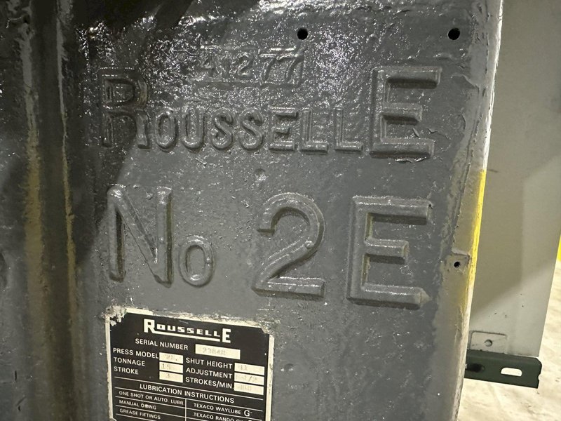 15 TON ROUSSELLE MODEL #2E C-FRAME PRESS, 3" STROKE: STOCK #20185