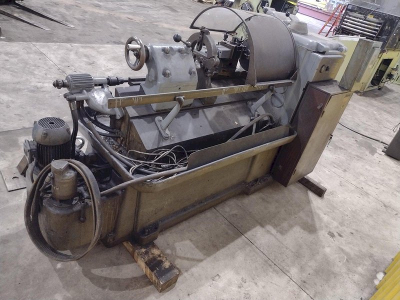 15&quot; X 32&quot; MANNAIONI MAN-AU-CYCLE THREADING LATHE, 4&quot; HOLE: STOCK #16992