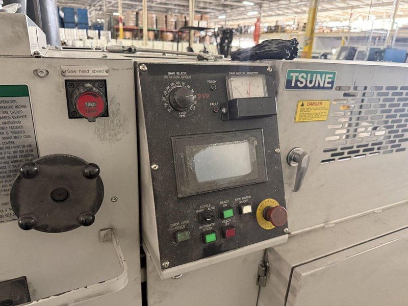 3.5" TSUNE MODEL #TK5M-90-PL AUTOMATIC CNC COLD SAW WITH AUTO INFEED TABLE , NEW 2015: YOBRO #25819