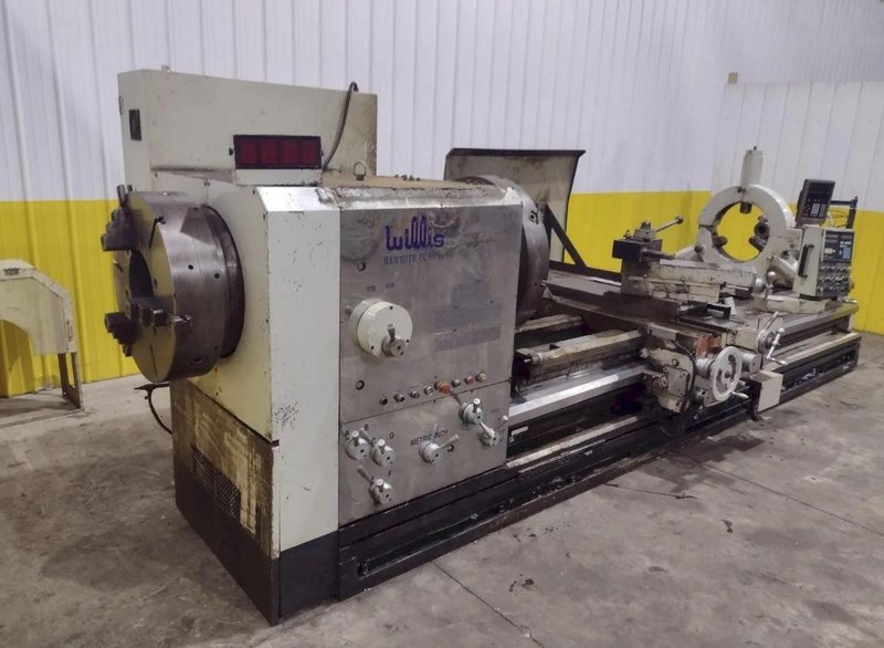 35" X 120" WILLIS PK35 HOLLOW SPINDLE ENGINE LATHE 10" HOLE. STOCK # 0547226