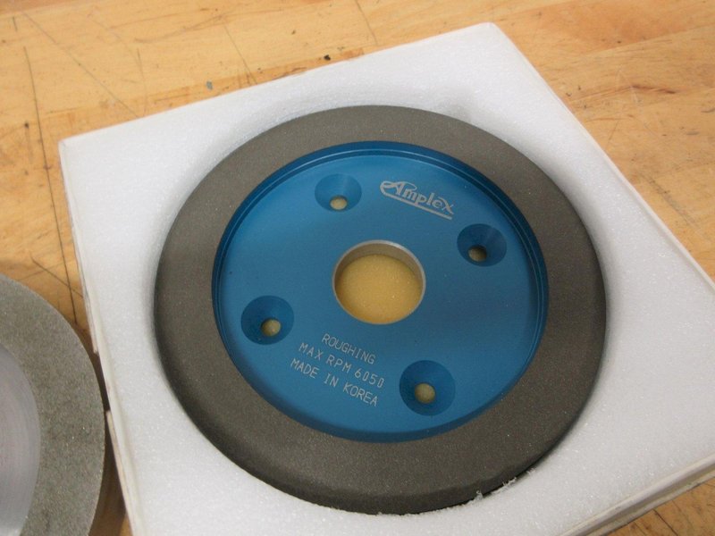 Diamond 6" Carbide Tool Grinder Wheels, (1) Accu-Finish 180 Grit, (1) MSC 150 Grit, (1) Amplex "Roughing"- Auction Item