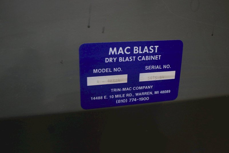 MAC BLAST CABINET: STOCK #75901