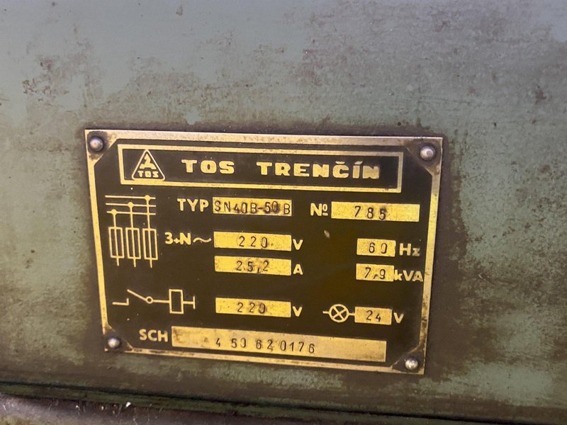 17&quot; X 64&quot;  TOS SIGMA MODEL #SN50B GAP BED ENGINE LATHE, 2-1/8&quot; HOLE: STOCK #19905
