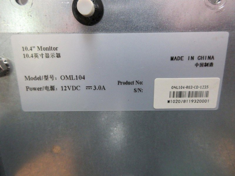 Used Haas 93-5222A CRT to LCD Monitor Retrofit Upgrade | 10.4" Screen-OML104