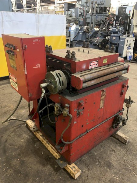 24" WIDE X .125" CWP MODEL #24C 7 ROLL POWERED COIL STRAIGHTENER: STOCK #13904