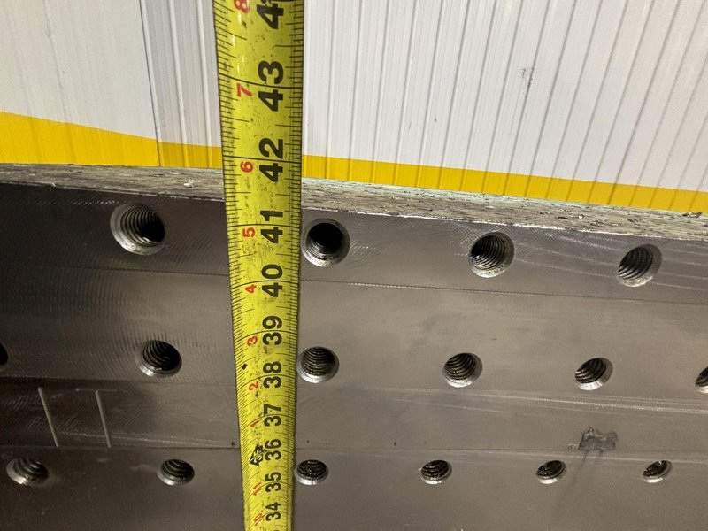 49.5" X 41.25" X 19" DRILLED AND TAPPED ANGLE PLATE EXTENSION: STOCK #22133