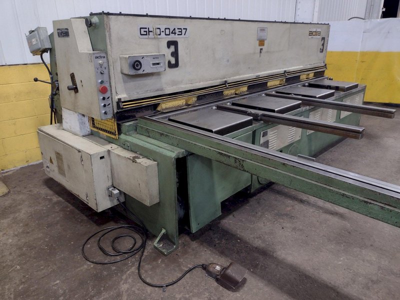 12&#039; X 9 GA (.156&quot;) ADIRA MODEL #GHO-0437 HYDRAULIC SHEAR: STOCK #16384
