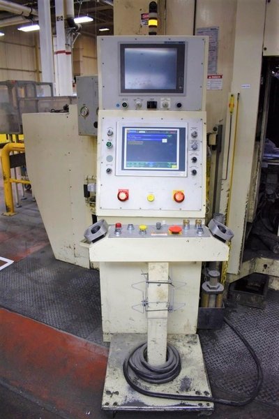 1200 Ton Minster E2-1200 Eccentric Shaft Straight-Side Transfer Press, 12&quot; STR, 44&quot; SH, 120&quot; LR x 60&quot; FB BA, 25-45 SPM