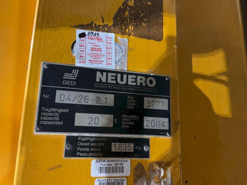 (8) 20 TON NEUERO GEDI 3277 MOBILE VEHICLE LIFTS: YOBRO #23870