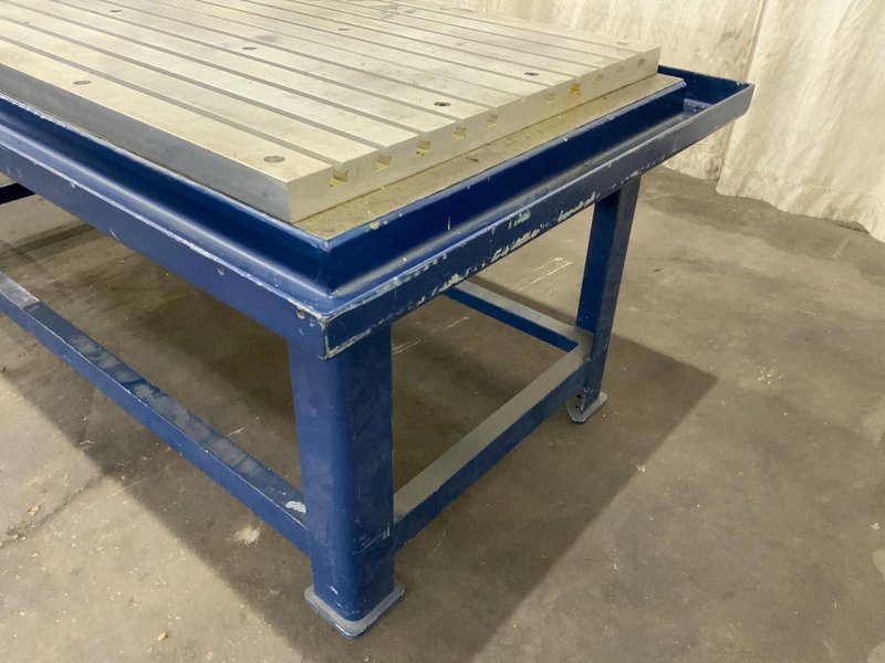 36" X 75" T-SLOT STEEL TABLE: STOCK #81278