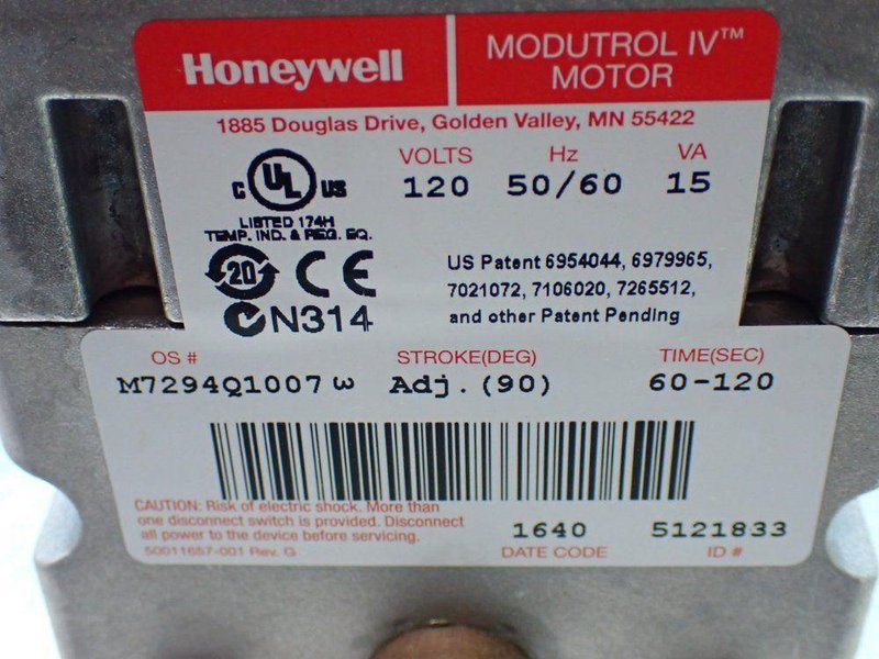 HONEYWELL MODUTROL IV MOTOR  -  M7294Q1007