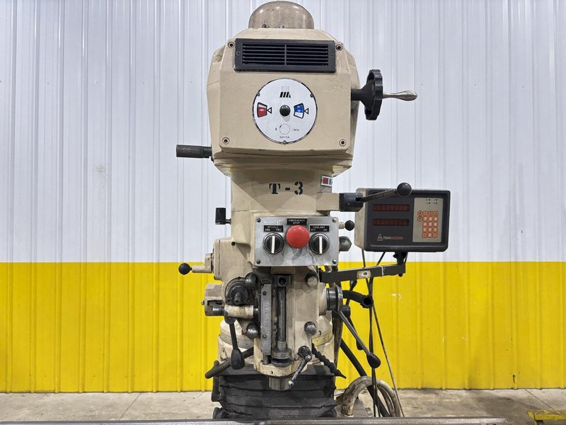 3 HP LAGUN MODEL #FTV-2S VERTICAL RAM TYPE MILL WITH DRO &amp; POWER FEED: STOCK #23240