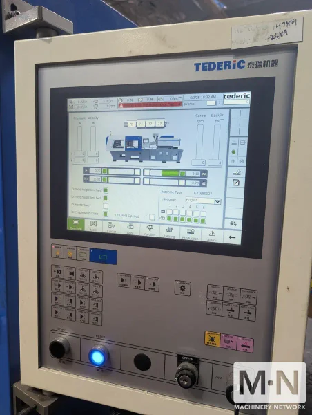 188 TON 10.4 OZ  TEDERIC MODEL DE168 ELECTRIC INJECTION MOLDING MACHINES MFG 2021