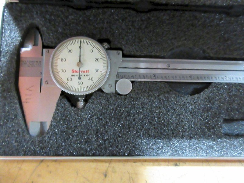 Dial and Vernier 0-6" Calipers, Metric and Standard, Various Brands, (3) Starrett, (2) Mitutoyo, (1) Etalon- Auction Item